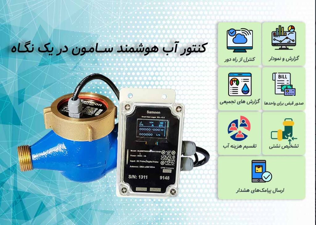 امکانات کنتور آب هوشمند سامون